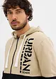 Sweat zippé à capuche 100% coton, bonprix