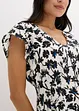Robe en tissu texturé avec manches papillon, bonprix