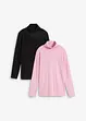 Lot de 2 T-shirts manches longues 100% coton, bonprix