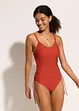 Maillot 1 pièce sculptant avec laçages, bonprix
