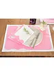 Lot de 2 serviettes de table en coton avec bordure contrastante, bonprix
