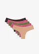 Lot de 5 slips brésiliens coton, bonprix