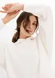 Sweat à capuche légèrement brillant en viscose mélangée, bonprix