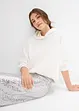Sweat à capuche légèrement brillant en viscose mélangée, bonprix