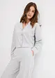 Sweat zippé en viscose mélangée un peu brillante, bonprix