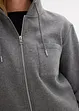 Sweat zippé à capuche en matière néoprène douce, bonprix