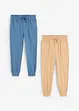 Lot de 2 pantalons de jogging 100% coton, bonprix