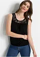 Top en viscose extensible avec dentelle, bonprix