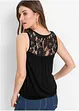 Top en viscose extensible avec dentelle, bonprix