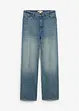 Jean droit et loose, taille haute, peu extensible, bonprix