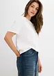 Jean droit et loose, taille haute, peu extensible, bonprix