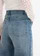 Jean droit et loose, taille haute, peu extensible, bonprix