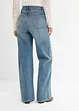 Jean droit et loose, taille haute, peu extensible, bonprix