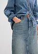 Jupe longue en jean, taille mi-haute, bonprix