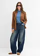 Jean Barrel taille mi-haute avec ceinture, bonprix
