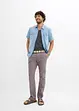 Pantalon chino droit avec taille élastique et ceinture, regular, bonprix