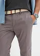 Pantalon chino droit avec taille élastique et ceinture, regular, bonprix