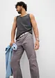 Pantalon chino droit avec taille élastique et ceinture, regular, bonprix