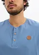 Lot de 2 T-shirts manches longues col tunisien 100% coton, bonprix