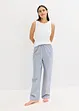 Pyjama avec top côtelé et pantalon tissé, bonprix