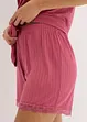 Pyjashort en jersey pointelle doux, bonprix