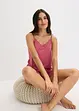 Pyjashort en jersey pointelle doux, bonprix