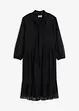 Robe en jersey mesh à col lavallière, bonprix