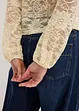 T-shirt court en dentelle extensible, bonprix