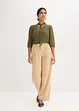 Blouse en mesh à col lavallière, bonprix