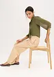 Blouse en mesh à col lavallière, bonprix