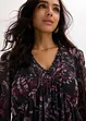 Robe en jersey et mesh à volants, bonprix