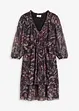 Robe en jersey et mesh à volants, bonprix