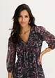 Robe en jersey et mesh à volants, bonprix