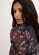 Robe en jersey et mesh à volants, bonprix