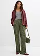 Pantalon en jersey crêpe texturé, bonprix