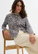 Gilet en fine maille à motif léopard, bonprix