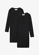 Lot de 2 robes en jersey coton extensible, bonprix