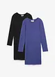 Lot de 2 robes en jersey coton extensible, bonprix