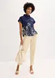 Chemisier manches courtes oversize en coton, bonprix