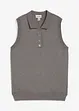 Top en fine maille avec soie et col polo, bonprix