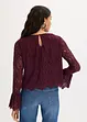 Blouse en dentelle avec volants, bonprix