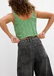 Jean balloon taille mi-haute, super doux, bonprix