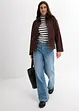 Veste en twill avec col en velours côtelé, bonprix