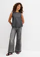Jean large taille haute, raccourci, bonprix