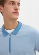 Polo en maille piquée à col zippé, bonprix