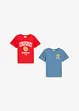 Lot de 2 T-shirts 100% coton, bonprix