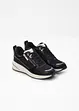 Sneakers Tamaris stylée en matière brillante et détails aspect serpent et verni, Tamaris