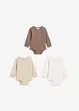 Lot de 3 bodies manches longues évolutifs, bonprix