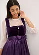 Dirndl avec velours en longueur midi (ens. 2 pces), bonprix