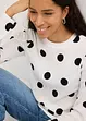 T-shirt manches longues en crêpe texturé, bonprix